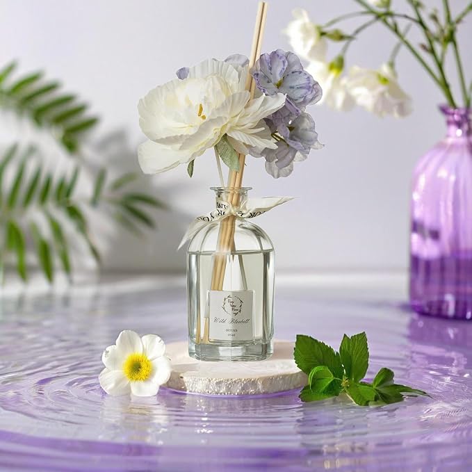 Reed Diffuser Set, Dried Flowers Diffuser 120Ml / 4.05 fl OZ Gift Box - Includes Sticks, alternate product view 6