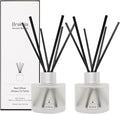 Reed Diffuser Set- Eucalyptus & Mint Scented Home Fragrance, 3.4OZ(100ml) x 2, Essential Oil Diffuser for Living Room