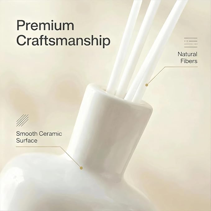 Reed Diffuser Set-Gardenia-Strong Scent, Long-Lasting Evaporation with Natural Reed Sticks & Essential Oils, alternate