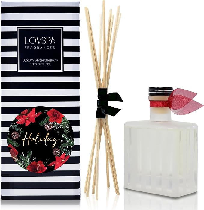 Reed Diffuser Set, Holiday Scented Oil Diffuser with Sticks, Home Fragrance Accessories for Bathroom Shelf Decor, alternate