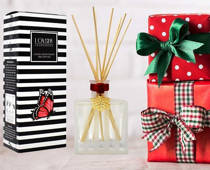 Reed Diffuser Set, Holiday Scented Oil Diffuser with Sticks, Home Fragrance Accessories for Bathroom Shelf Decor, alternate
