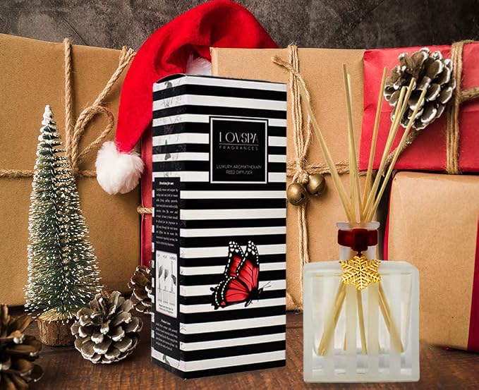 Reed Diffuser Set, Holiday Scented Oil Diffuser with Sticks, Home Fragrance Accessories for Bathroom Shelf Decor, alternate