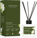 Reed Diffuser Set – Jasmine | 7.43 oz Refillable Scented Oil with 6 Fiber Sticks | Long-Lasting Home Fragrance & Air, product