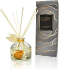 Reed Diffuser Set, Mandarin Lime & Basil Scented Oil Diffuser with Sticks, Home Fragrance Accessories for Bathroom Shelf