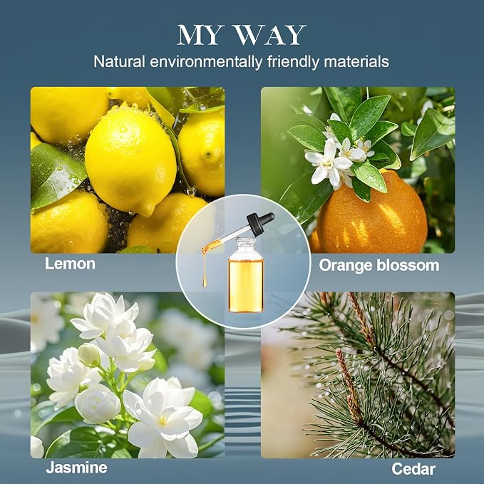 Reed Diffuser Set, My Way Floral Fragrance Diffuser 6.1 fl oz with 6 Reed Sticks Long-Lasting Home Fragrance Reed Diffuser