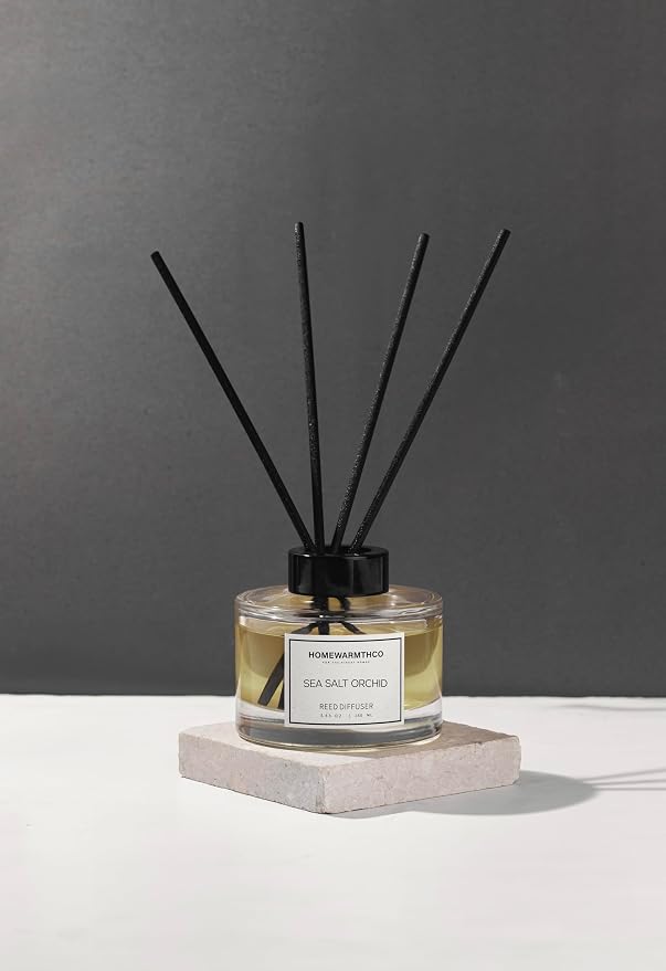 Reed Diffuser Set, Ocean Mist & Sea Salt 5.63 fl oz (160 ml) - Scented Oil Diffuser with 6 Sticks Luxury Fragrance for Home