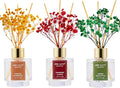 Reed Diffuser Set of 3, Coconut Pineapple Lemon Eucalyptus Cranberry Apple Oil Reed Diffusers for Bedroom Living Room Office