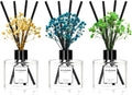 Reed Diffuser Set of 3 Pack,Fresh Linen/Ocean Breeze/Eucalyptus & Mint Scented Oil Diffuser with Sticks(1.7 fl oz Each
