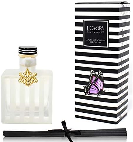 Reed Diffuser Set, Peppermint Bark Scented Oil Diffuser with Sticks, Home Fragrance Accessories for Bathroom Shelf Decor