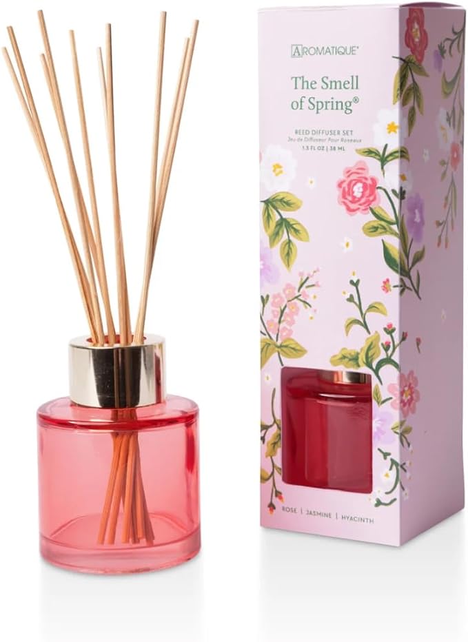 Reed Diffuser Set, Reusable, Refillable Glass Vessel Includes 8 Reed Sticks, Flame Free, Luxury Home Decor Fragance, product