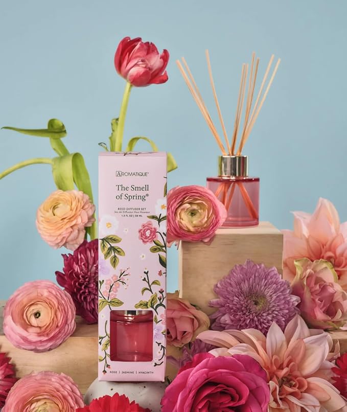 Reed Diffuser Set, Reusable, Refillable Glass Vessel Includes 8 Reed Sticks, Flame Free, Luxury Home Decor Fragance