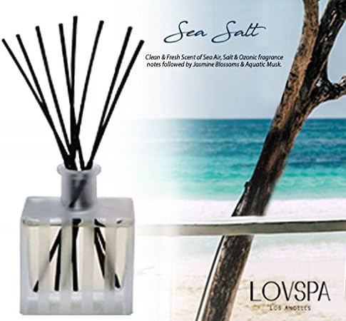 Reed Diffuser Set, Sea Salt Scented Oil Diffuser with Sticks, Home Fragrance Accessories for Bathroom Shelf Decor, alternate