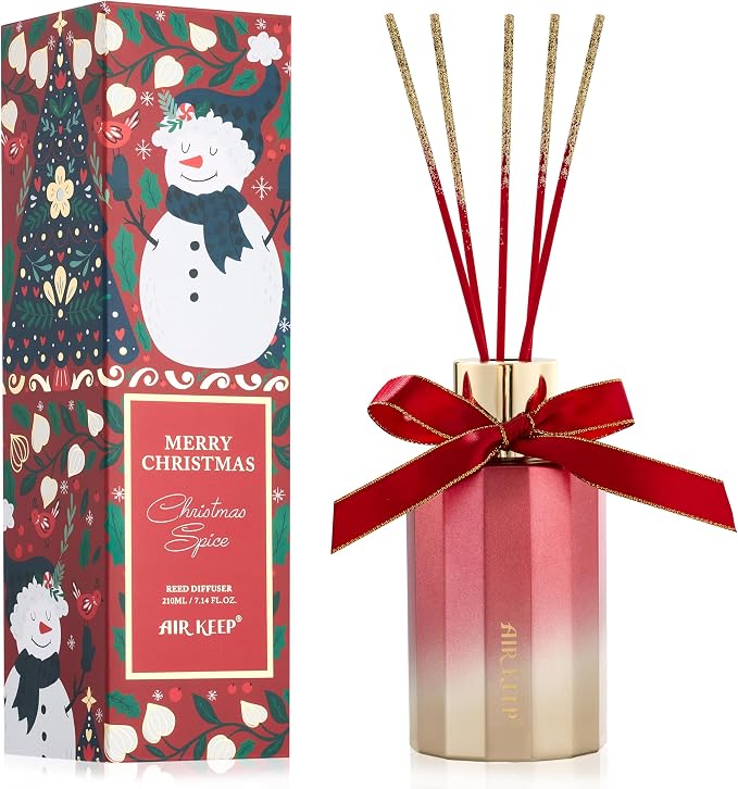 Reed Diffuser Set - Spice Reed Diffuser with 8 Reed Sticks - Scented Oil Diffuser for Home & Office Diffuser Bathroom Shelf