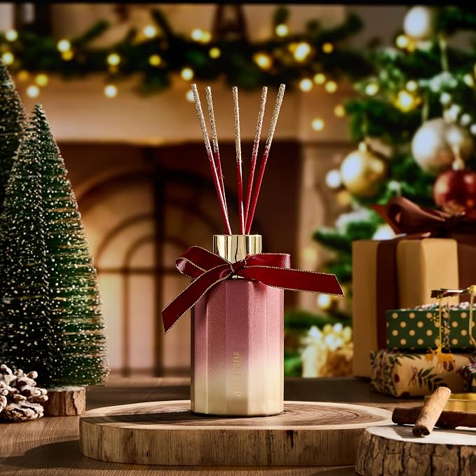 Reed Diffuser Set - Spice Reed Diffuser with 8 Reed Sticks - Scented Oil Diffuser for Home & Office Diffuser Bathroom Shelf