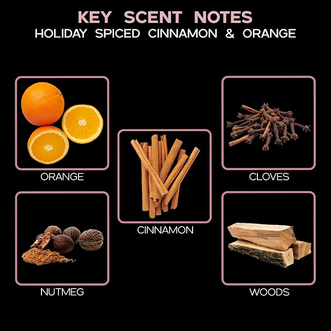 Reed Diffuser Set, Spiced Pomander Orange Cinnamon Scented Oil Diffuser with Sticks, alternate product view 4