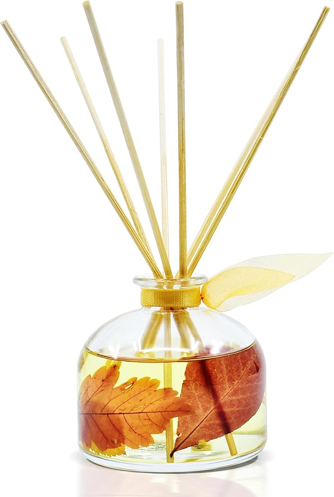 Reed Diffuser Set, Sugar & Spice Scented Oil Diffuser with Sticks, Home Fragrance Accessories for Bathroom Shelf Decor