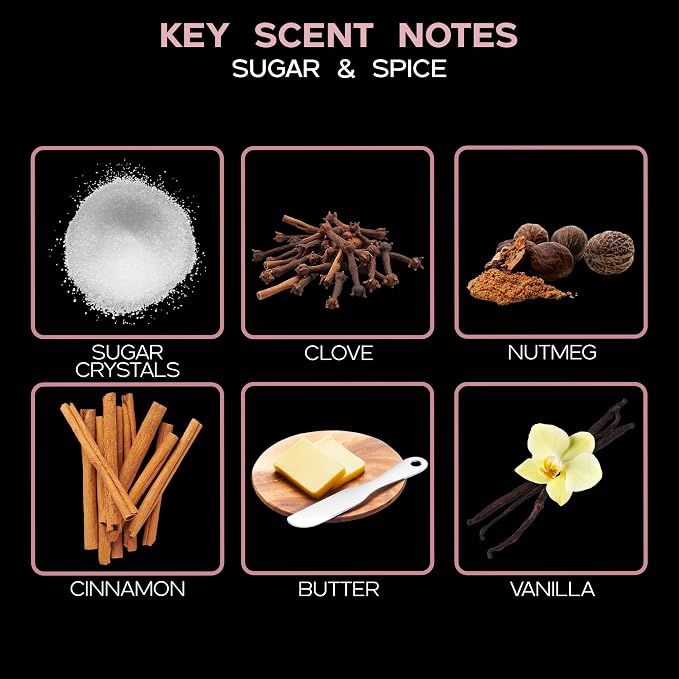 Reed Diffuser Set, Sugar & Spice Scented Oil Diffuser with Sticks, Home Fragrance Accessories for Bathroom Shelf Decor