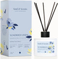 Reed Diffuser Set – Sundried Linen | 7.43 oz Refillable Scented Oil with 6 Fiber Sticks | Long-Lasting Home Fragrance & Air