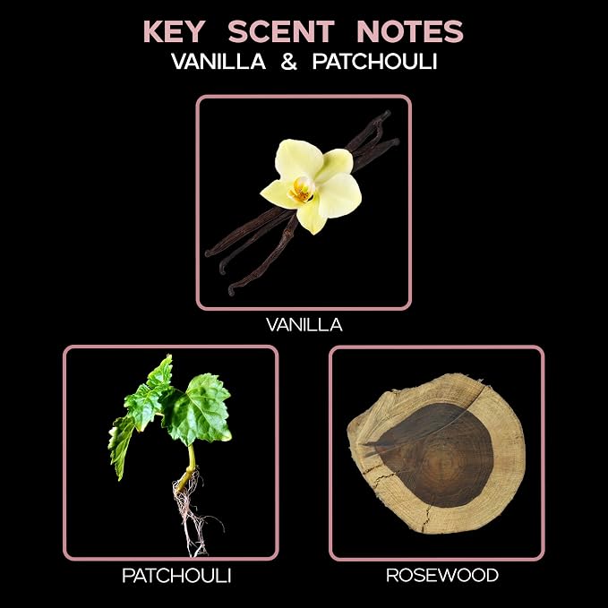 Reed Diffuser Set, Vanilla & Patchouli Scented Oil Diffuser with Sticks, Home Fragrance Accessories for Bathroom Shelf Decor