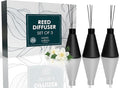 Reed Diffuser Sets (50ml) - 3 Pack White Flower Scent Bathroom Diffuser, Elegant Reed Diffuser for Shelf Decor, product image