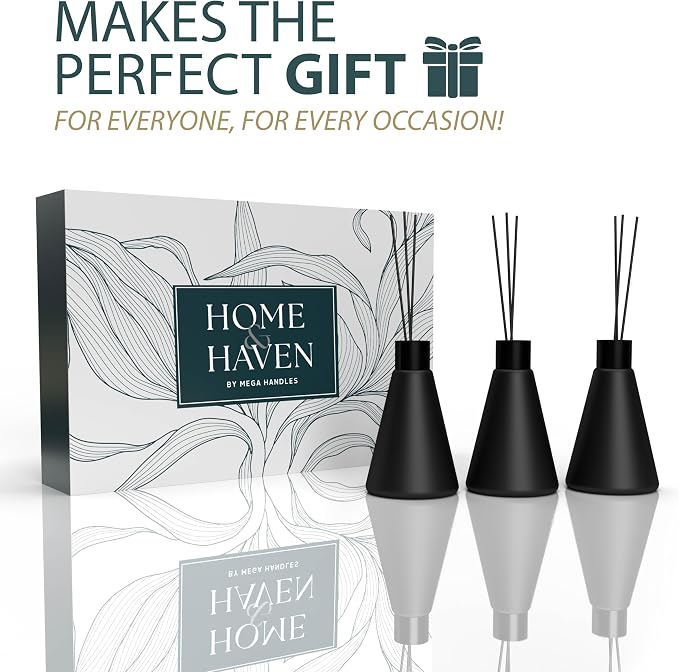 Reed Diffuser Sets (50ml) - 3 Pack White Flower Scent Bathroom Diffuser, Elegant Reed Diffuser for Shelf Decor, alternate