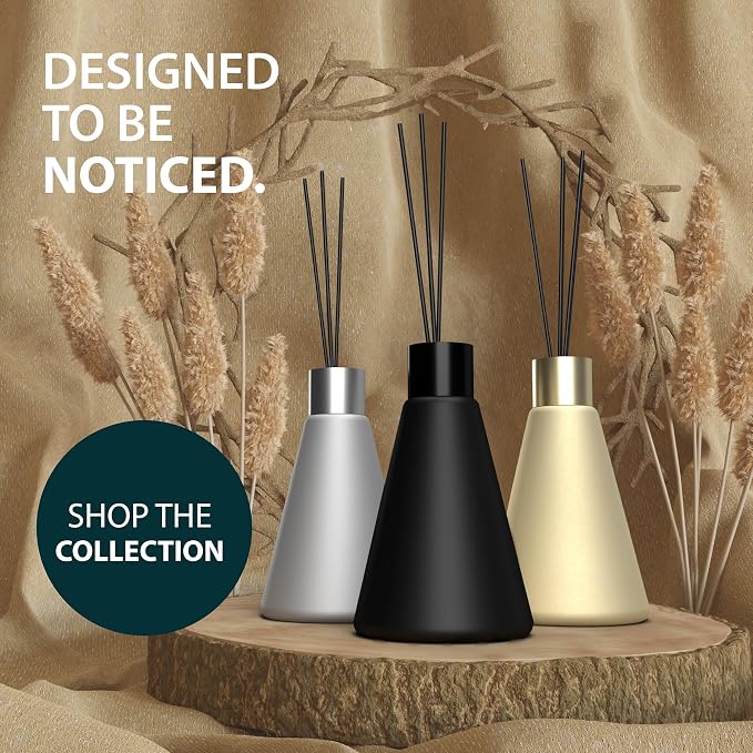 Reed Diffuser Sets (50ml) - 3 Pack White Flower Scent Bathroom Diffuser, Elegant Reed Diffuser for Shelf Decor, alternate