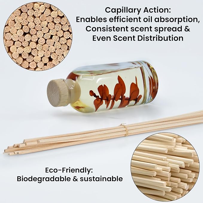 Reed Diffuser Sticks 10 Inch Natural Rattan, 100 Count, Bulk Refill for Oil Diffuser Bottles, DIY Projects, alternate product