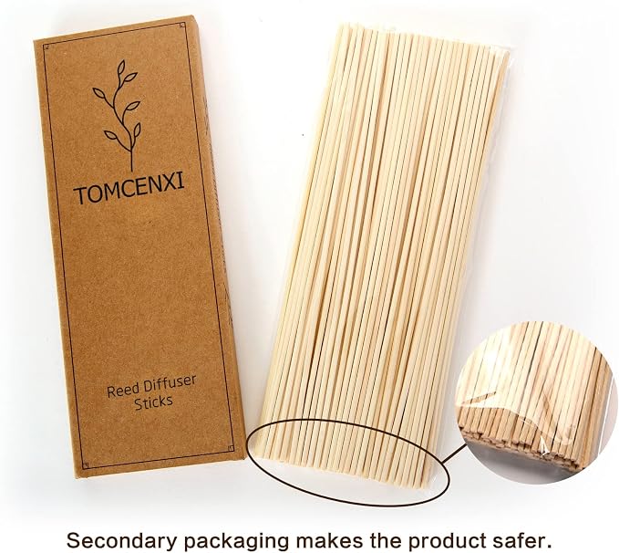Reed Diffuser Sticks,7.5 Inch Natural Rattan Sticks,Diffuser Refills,Essential Oil Aroma Diffuser Replacements Sticks