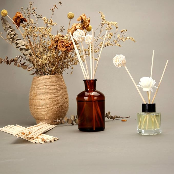 Reed Diffuser Sticks,7.5 Inch Natural Rattan Sticks,Diffuser Refills,Essential Oil Aroma Diffuser Replacements Sticks