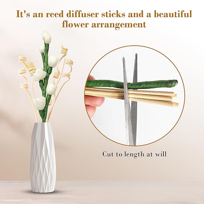 Reed Diffuser Sticks,Reed Diffuser Sticks Flowers,Reed Diffusers for Home,Bathroom Diffuser,Diffuser Set with Sticks,Natural