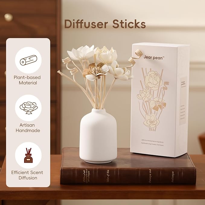 Reed Diffuser Sticks, Reed Diffuser Sticks Flowers, Reed Diffusers Set for Bathroom, Reeds Diffuser for Home, Bedroom Decor