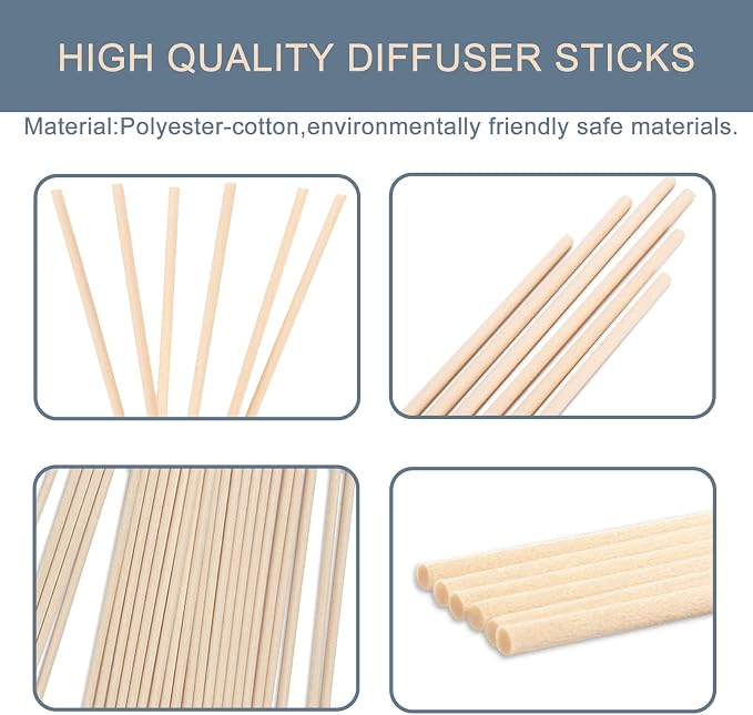 Reed Diffuser Sticks - Reed diffusers-Reed Sticks -Diffuser Glass Bottles-Diffuser Refills- Natural Rattan Wood Replacement