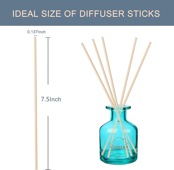 Reed Diffuser Sticks - Reed diffusers-Reed Sticks -Diffuser Glass Bottles-Diffuser Refills- Natural Rattan Wood Replacement