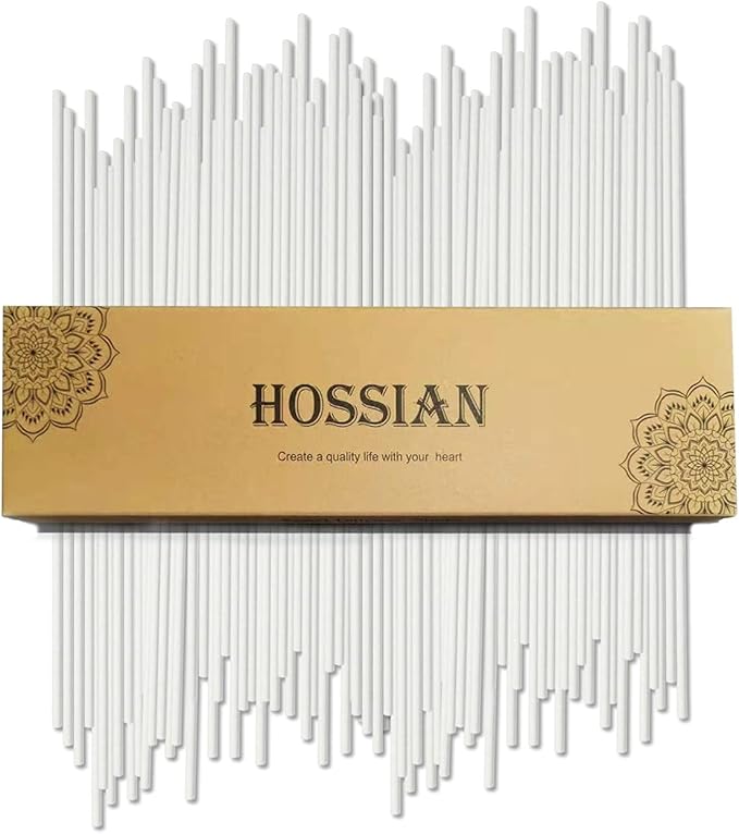 Reed Diffuser Sticks- White Fiber Diffuser Sticks-Fiber Reed Diffuser Replacement Refill Sticks(50pcs,7.5" x 3.5mm), product