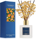 Reed Diffuser - Sweet Orange & Cedar 6.7 Fl.oz Reed Diffuser Set with Sticks & Preserved Baby's Breath, product image