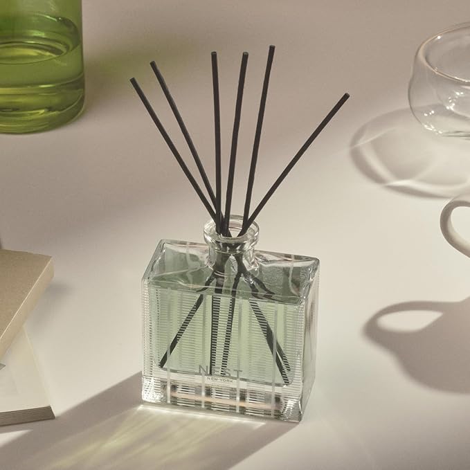 Reed Diffuser, Wild Mint & Eucalyptus - 5.9 fl oz - Fragrance for Up to 90 Days - Reusable, Refillable Glass Holder