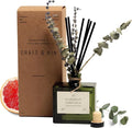 Reed Diffuser with Dried Flowers | 5 oz Sicilian Citrus & Eucalyptus Scented Fall Reed Diffusers for Home, product image
