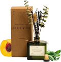 Reed Diffuser with Dried Flowers | 5 oz Stone Fruit & Sage Scented Holiday Reed Diffusers for Home, product image