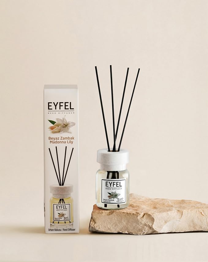 Reed Diffusers for Home – Fresh & Floral Reed Diffuser Set 4.05 fl oz Oil Diffuser Sticks, Bathroom Diffuser, Home