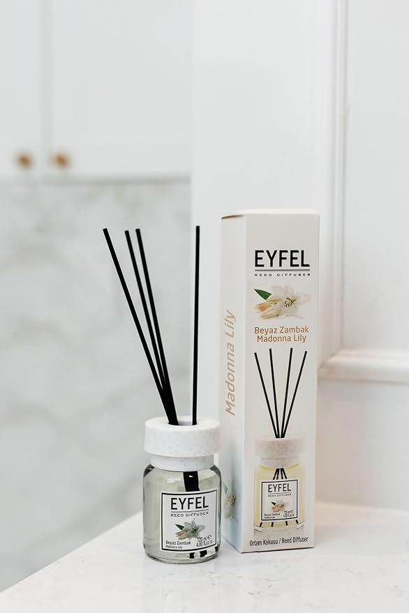 Reed Diffusers for Home – Fresh & Floral Reed Diffuser Set 4.05 fl oz Oil Diffuser Sticks, Bathroom Diffuser, Home