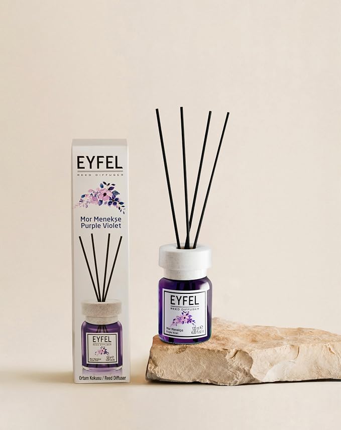 Reed Diffusers for Home – Fresh & Floral Reed Diffuser Set 4.05 fl oz Oil Diffuser Sticks, Bathroom Diffuser, Home