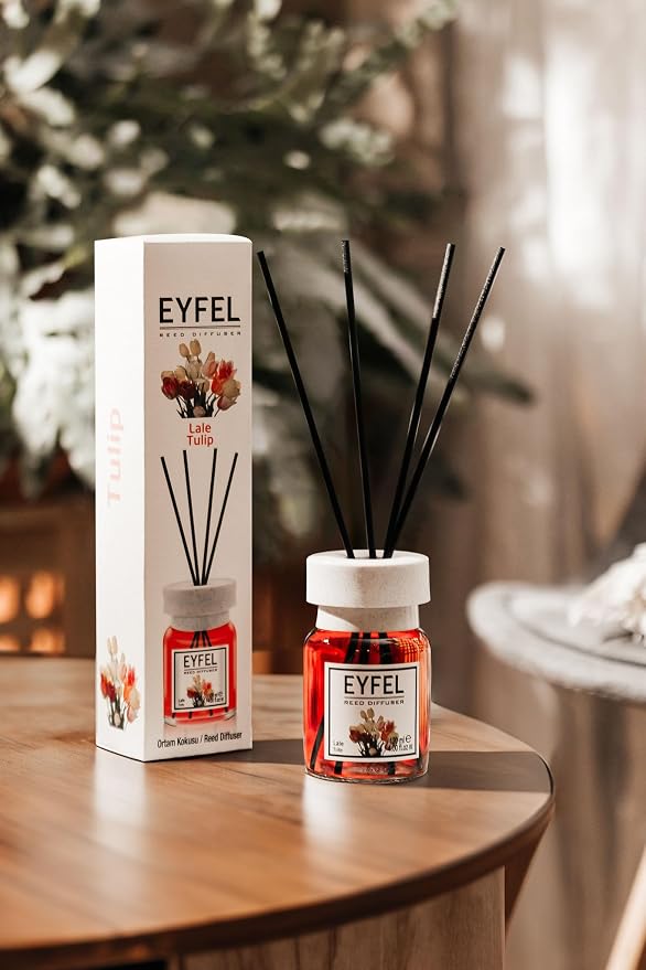 Reed Diffusers for Home – Fresh & Floral Reed Diffuser Set 4.05 fl oz Oil Diffuser Sticks, Bathroom Diffuser, Home
