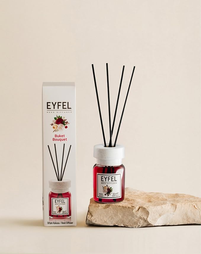 Reed Diffusers for Home – Fresh & Floral Reed Diffuser Set 4.05 fl oz Oil Diffuser Sticks, Bathroom Diffuser, Home