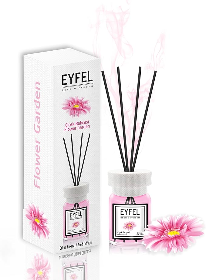Reed Diffusers for Home – Fresh & Floral Reed Diffuser Set 4.05 fl oz Oil Diffuser Sticks, Bathroom Diffuser, Home