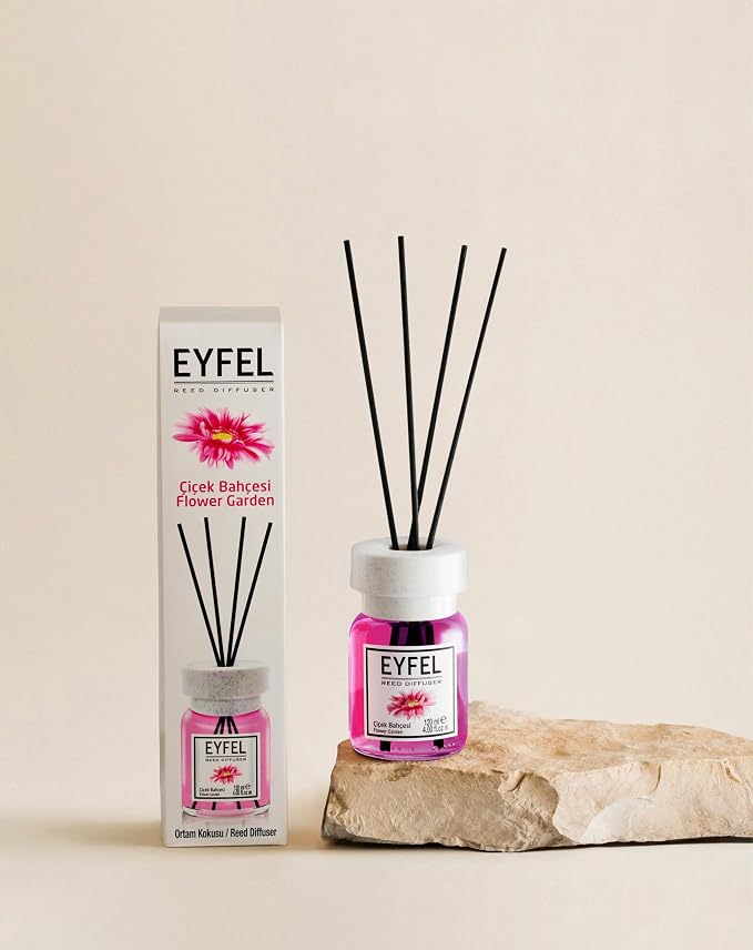 Reed Diffusers for Home – Fresh & Floral Reed Diffuser Set 4.05 fl oz Oil Diffuser Sticks, Bathroom Diffuser, Home