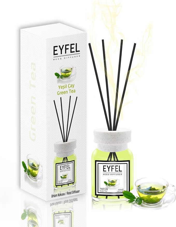 Reed Diffusers for Home – Fresh & Floral Reed Diffuser Set 4.05 fl oz Oil Diffuser Sticks, Bathroom Diffuser, Home
