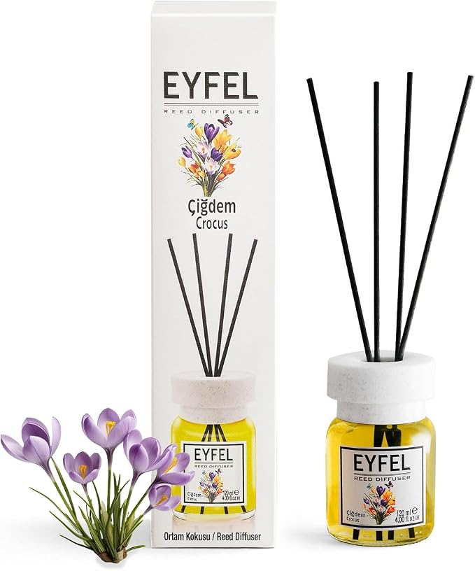 Reed Diffusers for Home – Fresh & Floral Reed Diffuser Set 4.05 fl oz Oil Diffuser Sticks, Bathroom Diffuser, Home