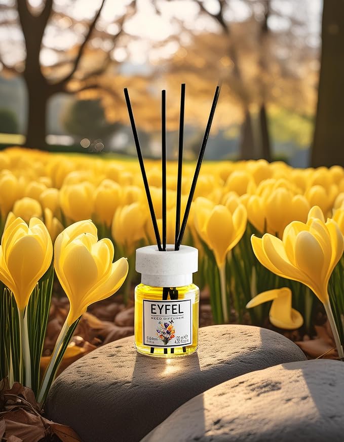 Reed Diffusers for Home – Fresh & Floral Reed Diffuser Set 4.05 fl oz Oil Diffuser Sticks, Bathroom Diffuser, Home
