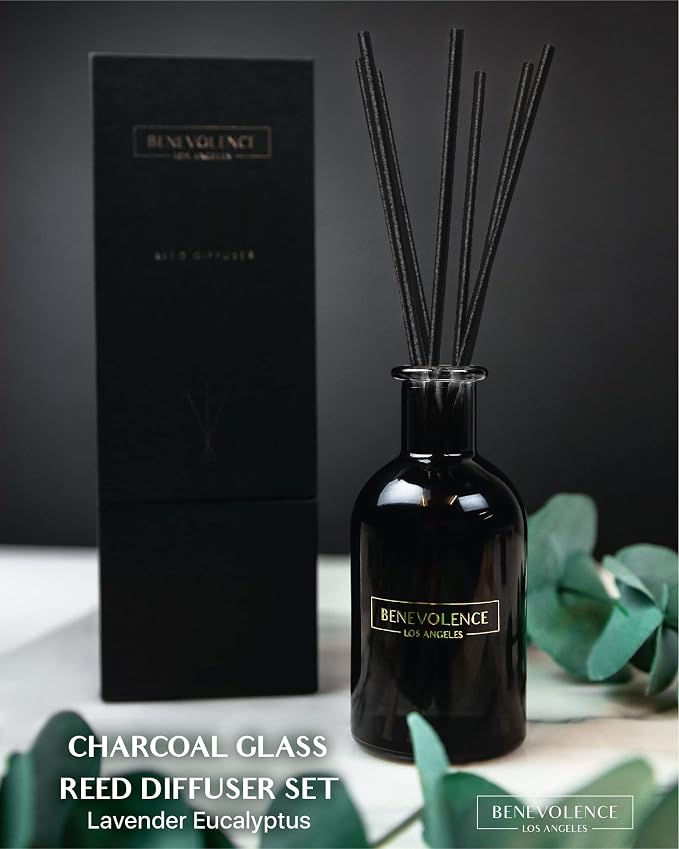 Reed Diffusers for Home, Lavender & Eucalyptus Relaxing Fragrance | Aromatherapy Reed Diffuser Sticks with Gift Box