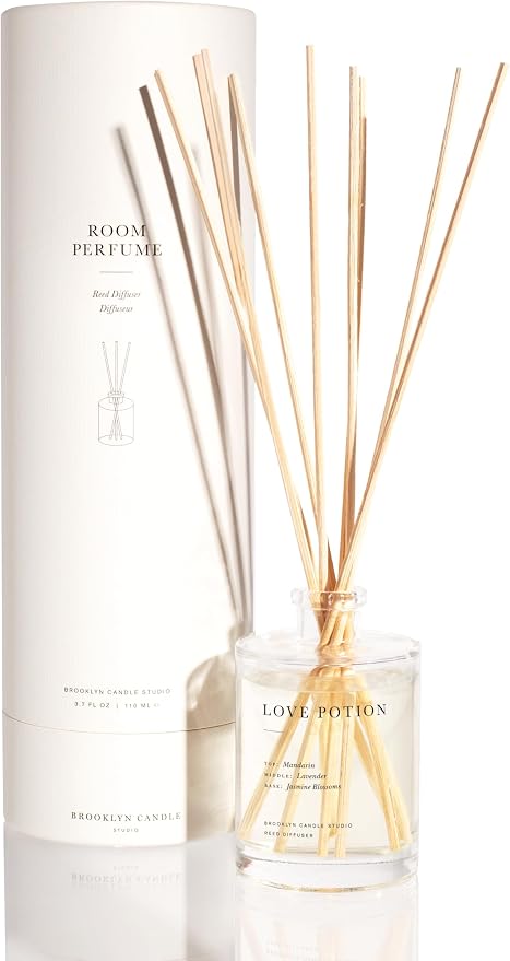 Reed Scent Diffuser - Love Potion - Relaxing Oil Diffuser, Jasmine, Lavender & Mandarin Fragrance, product image